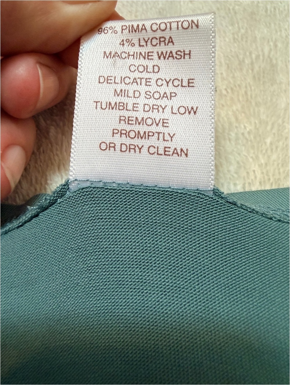 NWOT Peruvian Connection Sage Green Pima Cotton Scoop Neck Tank Top S - Picture 3 of 3